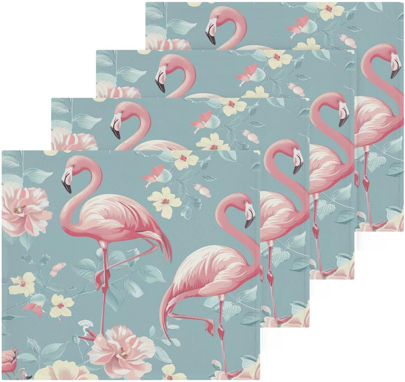 Flamingo Washcloth 12x12 Soft Absorbent Reusable for Adults Babies