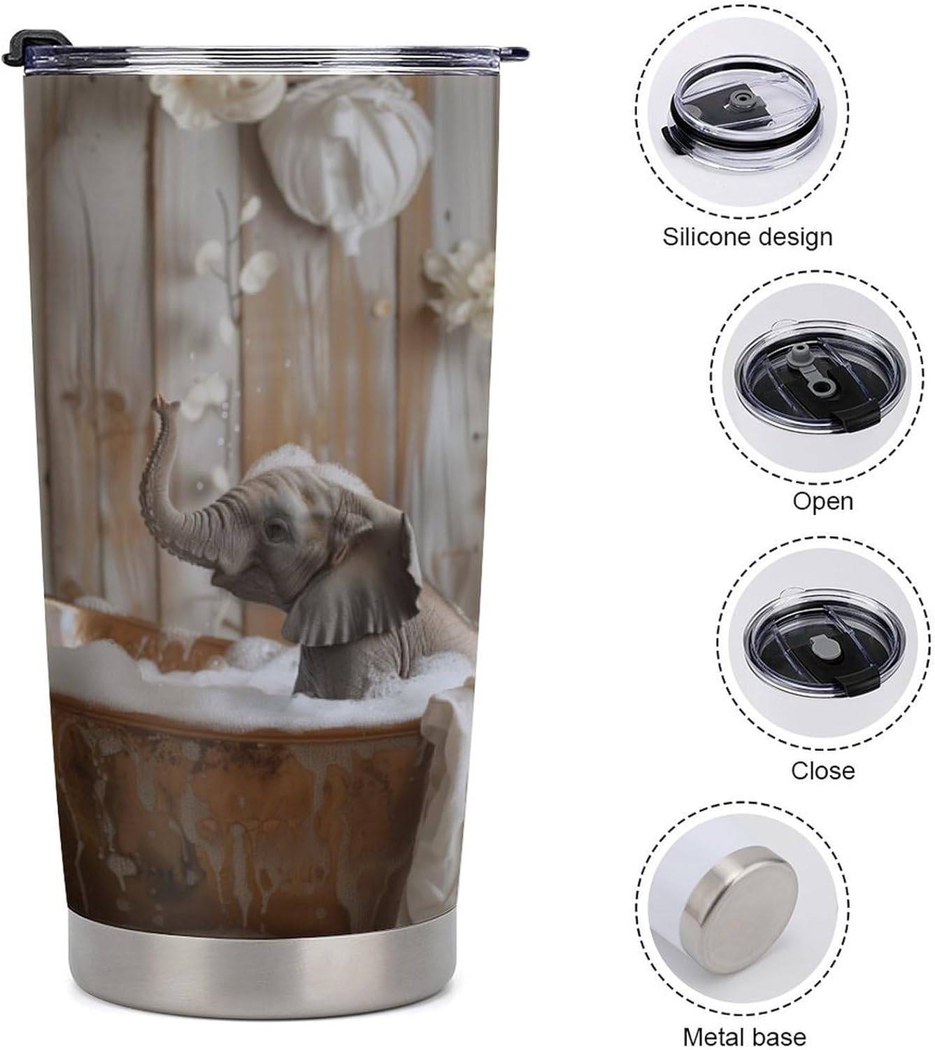 Stylish Stainless Steel Tumbler for portability CoffeeTea