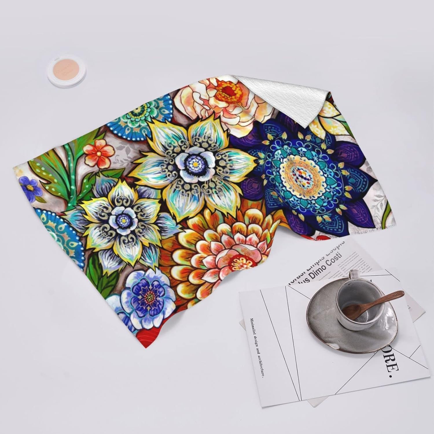 DJTRRF Tropical Boho Flower Bathroom Towels 16x275 in