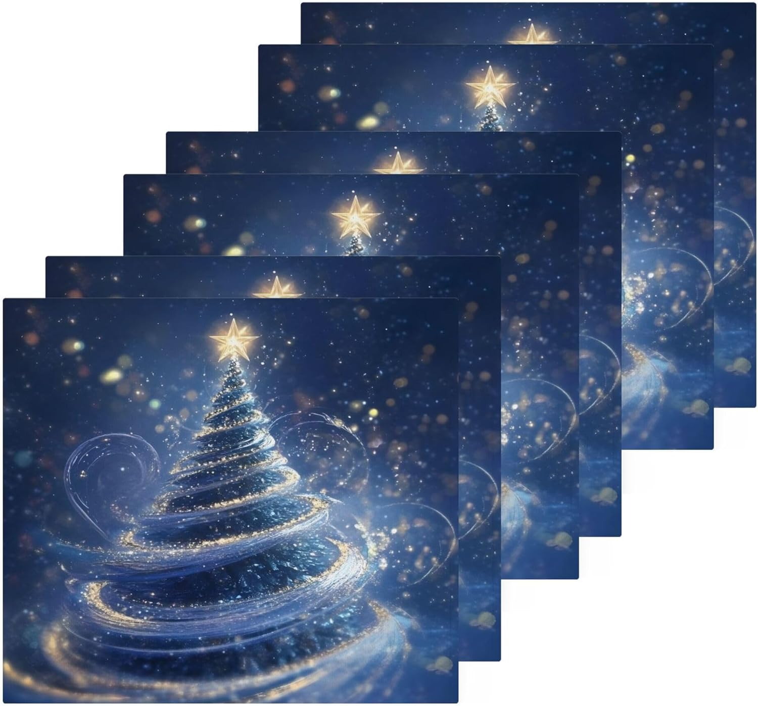 Xigua Christmas Tree Washcloths Set of 2 12x12 Inch 1