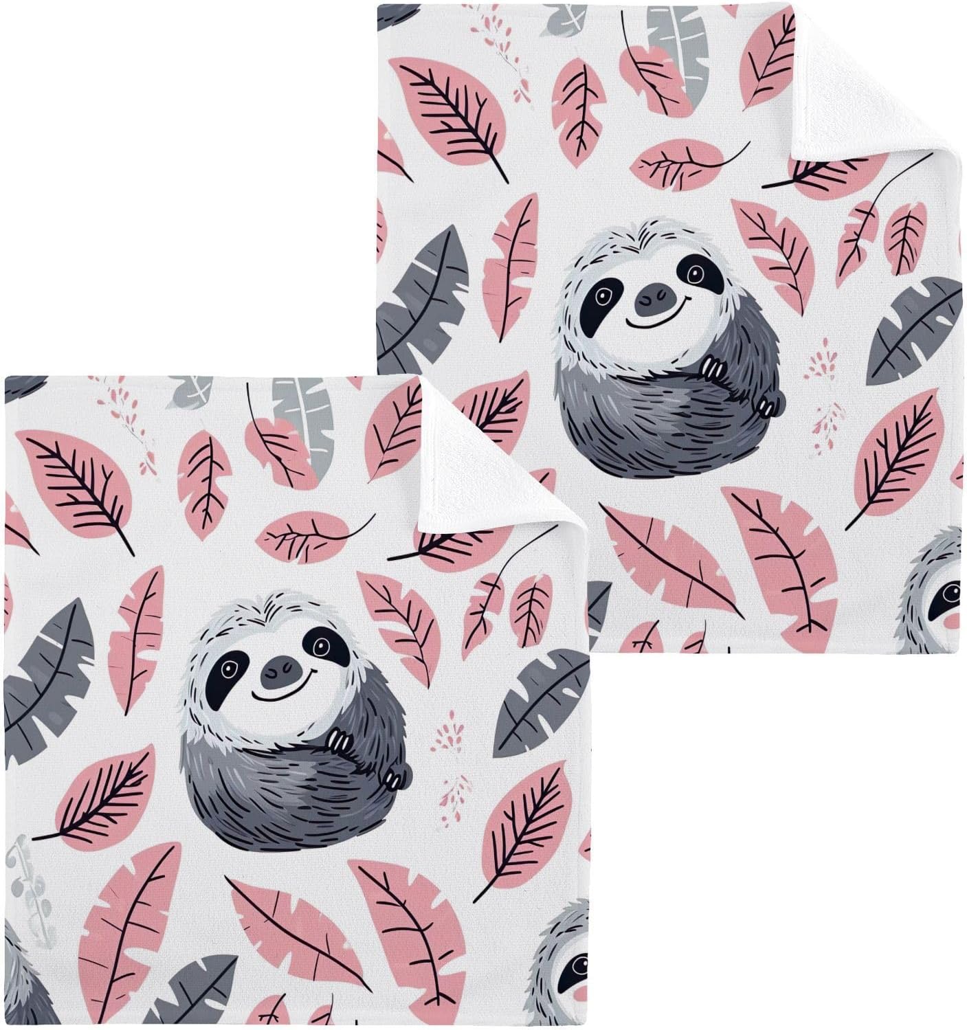 Yetatasbin Sloth Washcloths 2-Pack