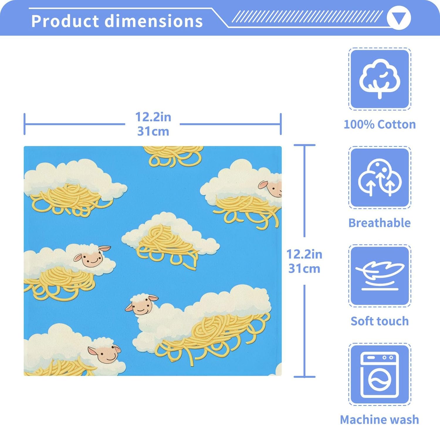 Cartoon Sheep Washcloth Set - Fast Drying Durable