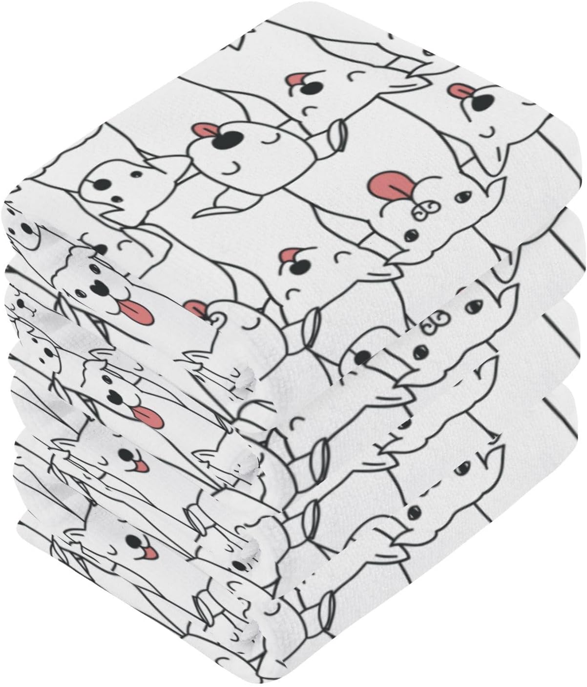 YETTASBIN Funny Dog Washcloths