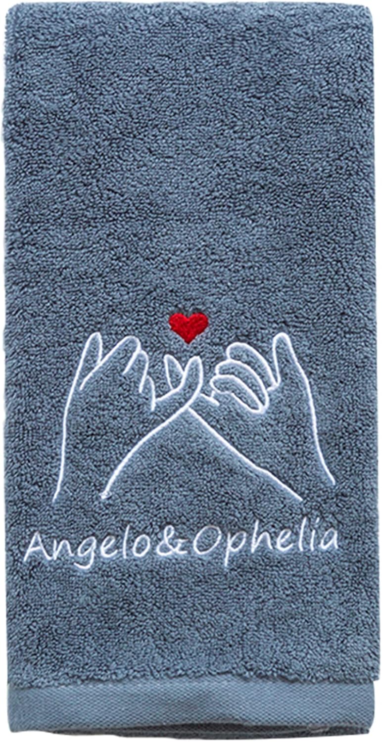 Personalized Couples Name Monogrammed Cotton Towel