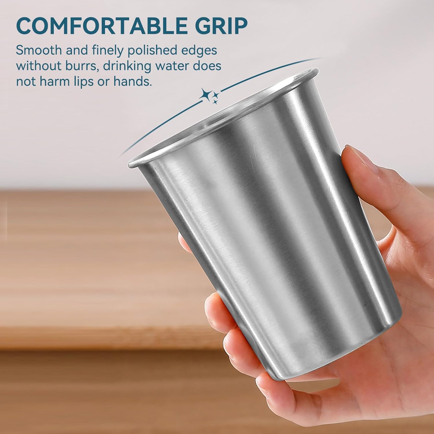 Sturdy 500ml Stainless Steel Juice Cup for Hot Cold Drinks