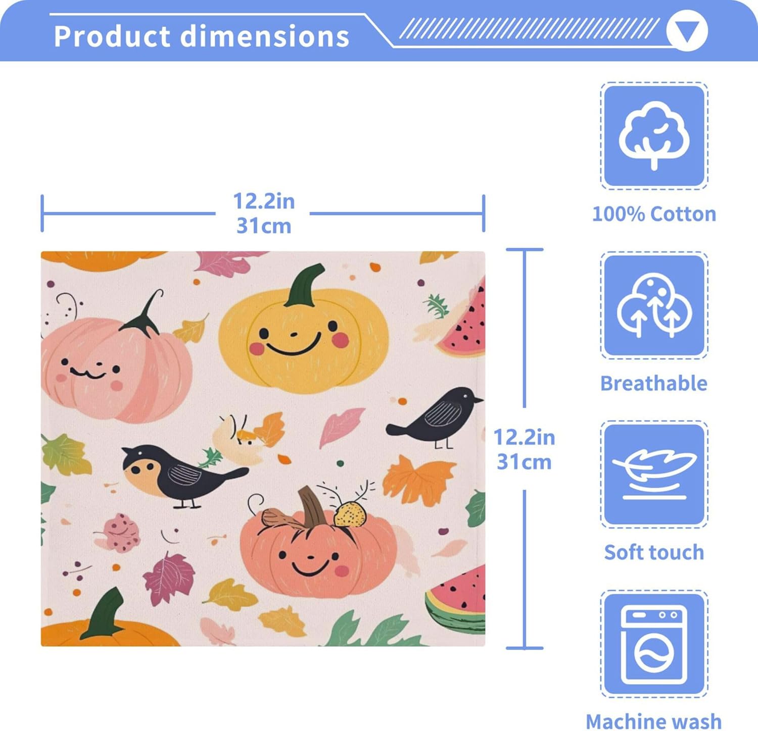 Endless USA Autumn Harvest Washcloth Set