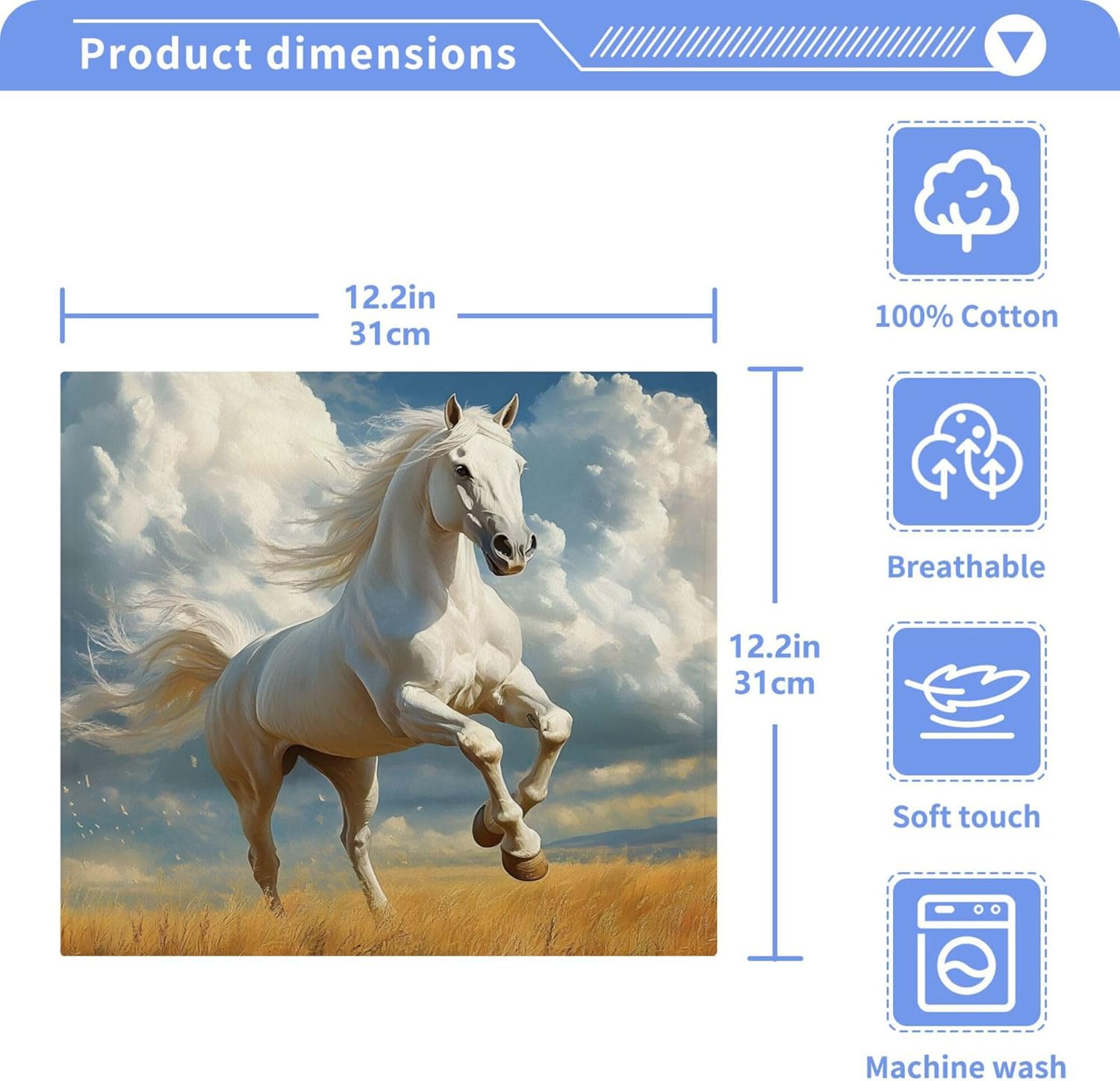 Horseback Riding Fast Drying Washcloths for Bathroom Spa and Kitchen