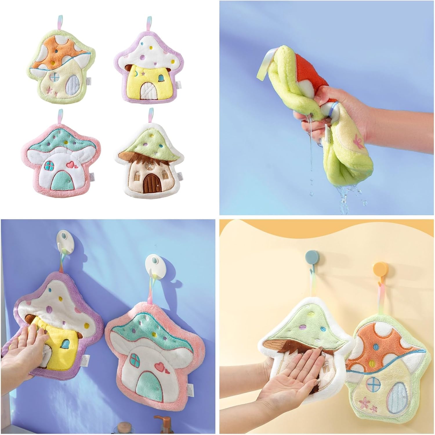 Cute Mushroom Kitchen Towel Absorbent Quick-Drying