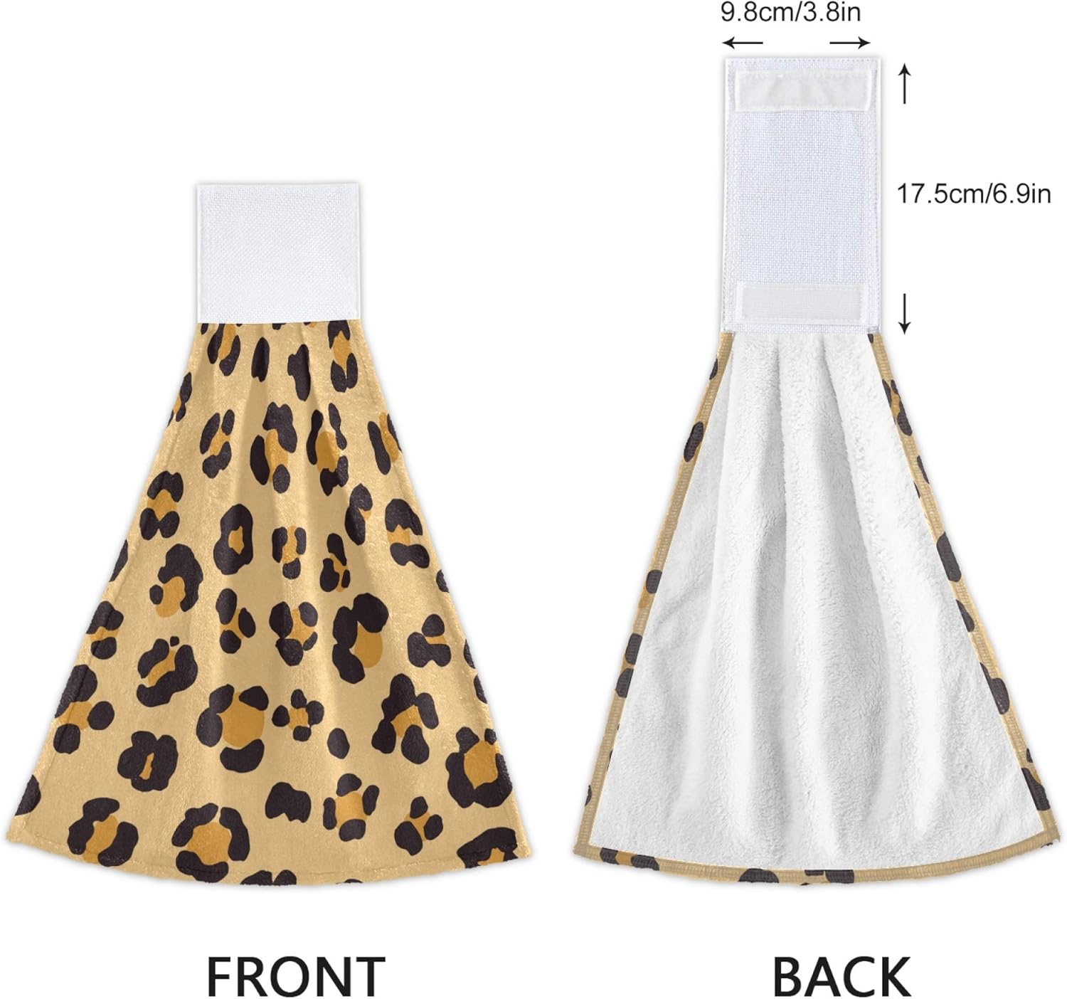 Stylish Leopard Skin Hand Towels for Bathroom Home Fast Drying Durable