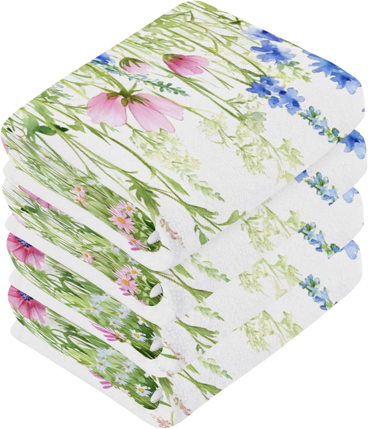 xigua Colorful Wildflowers Washcloth Set