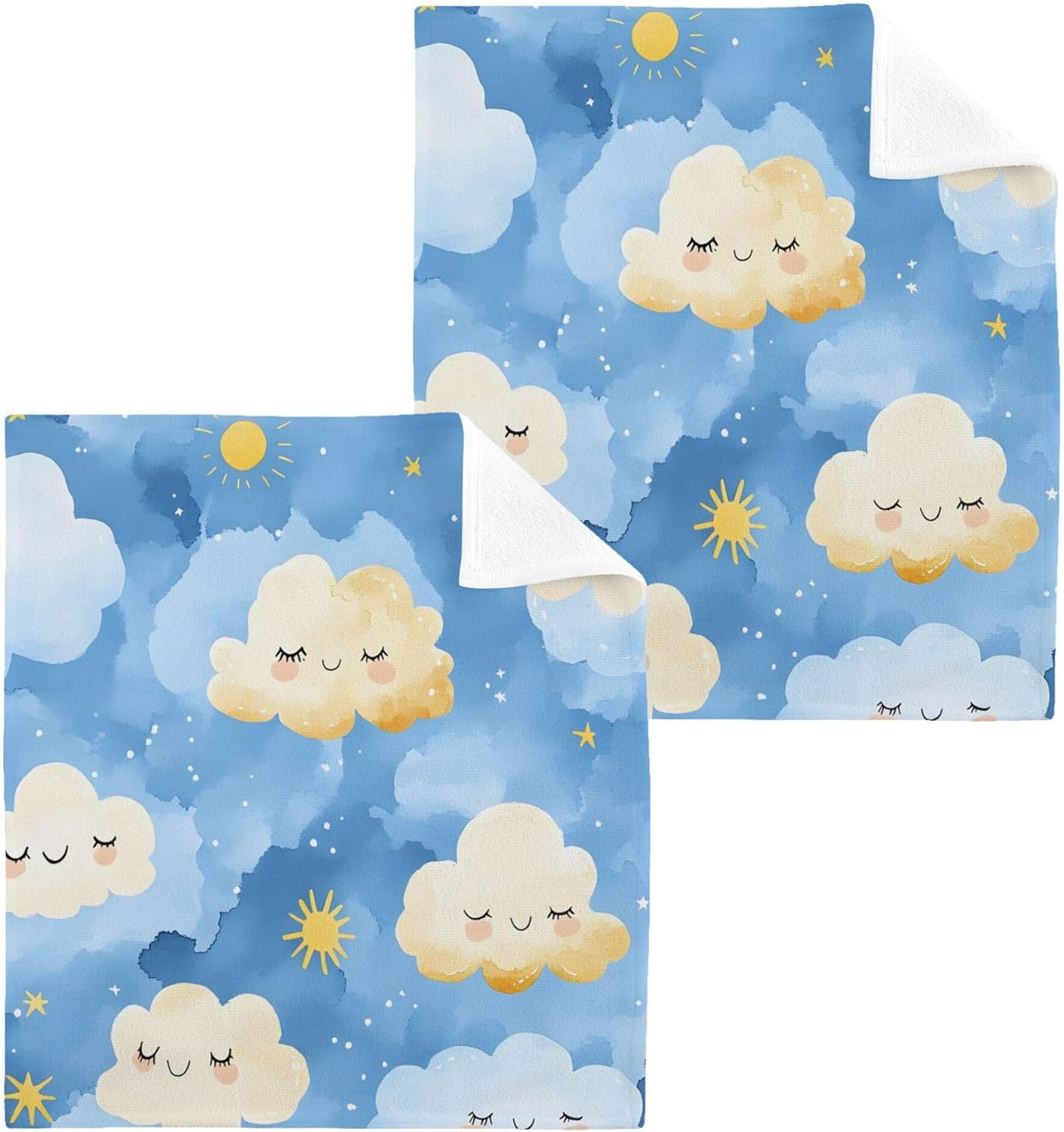 Cute Cloud Washcloth Set