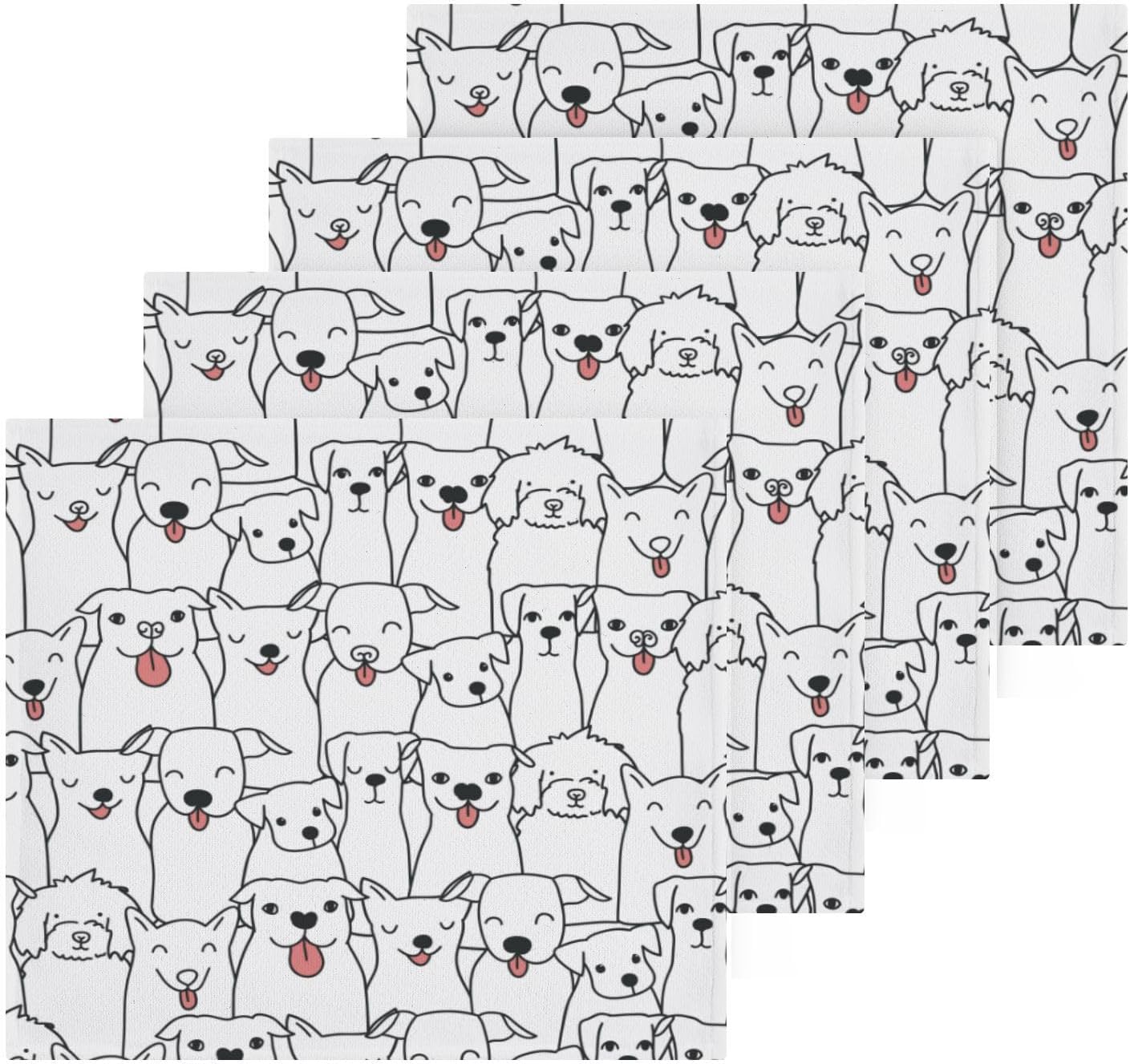 YETTASBIN Funny Dog Washcloths