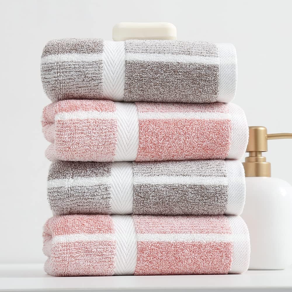 Sense Gnosis Pink Hand Towel Set 13x29 - 2 Pack