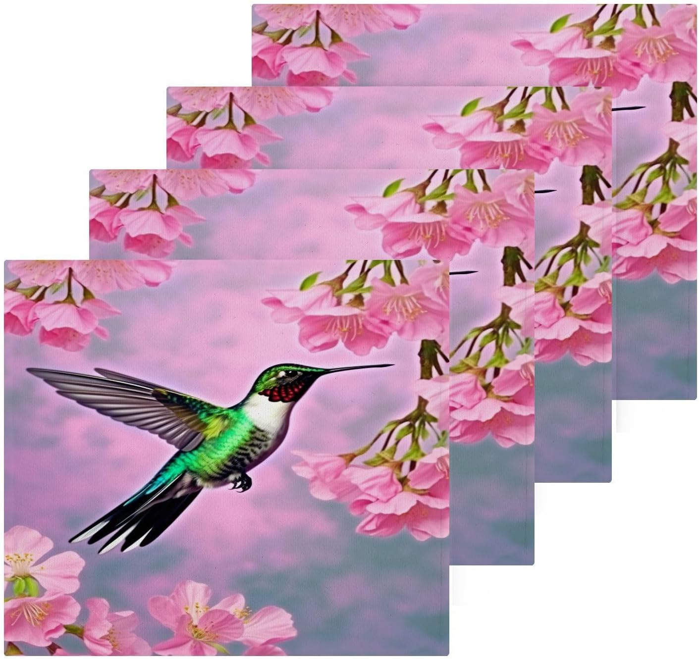 YETTASBIN Hummingbird Washcloths 2 Pack