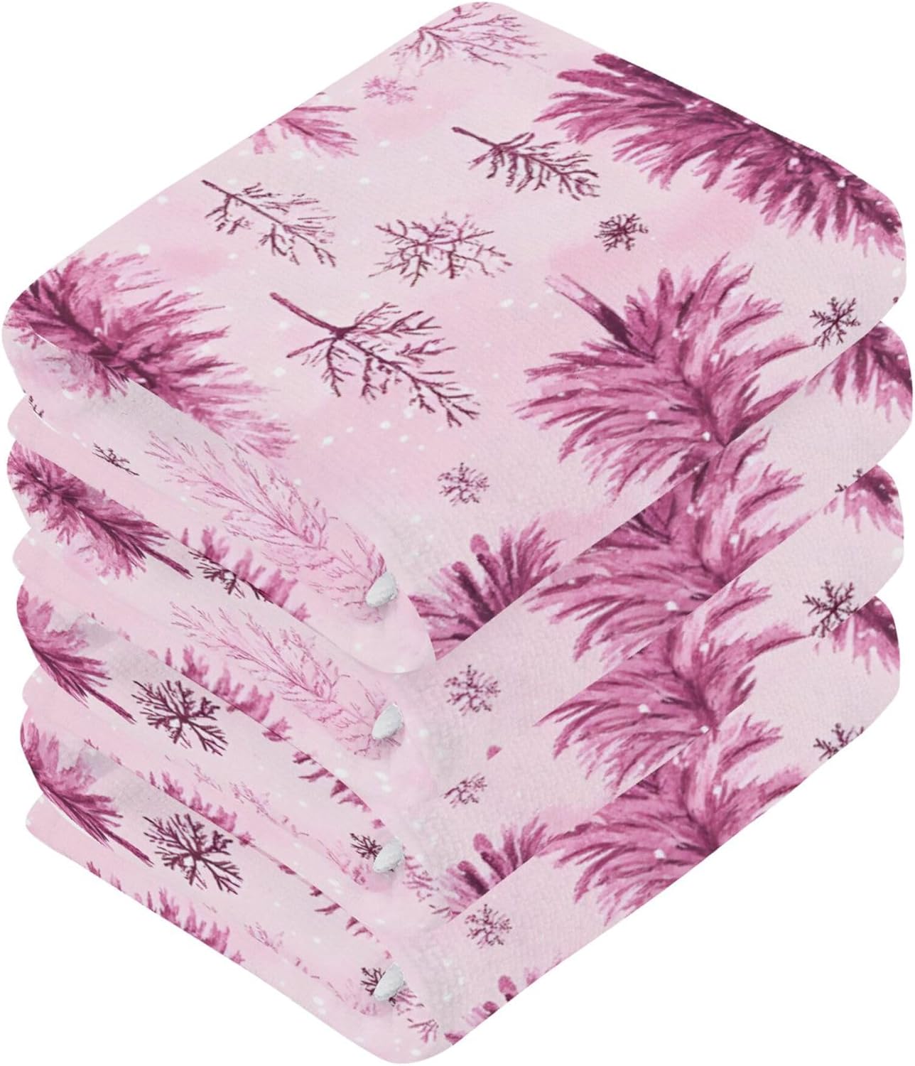 Xigua Trees and Snowflakes Fast Drying Washcloth Set