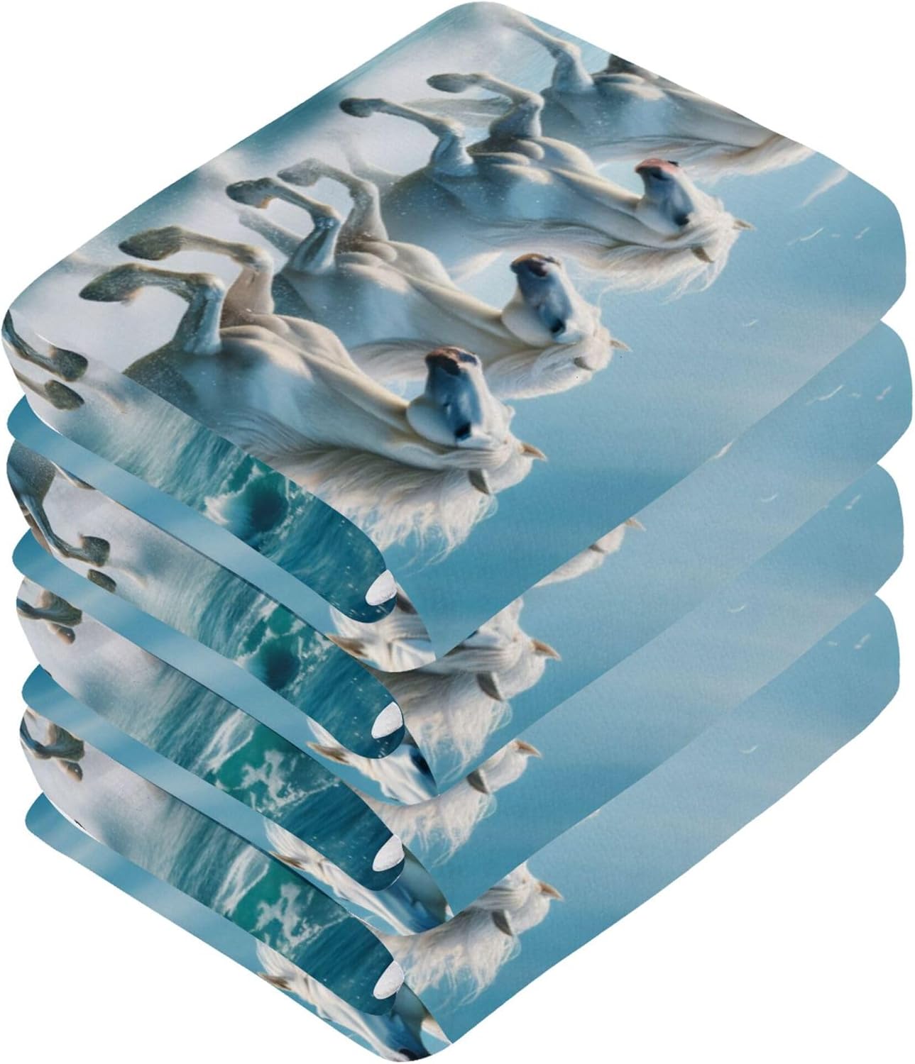 Luxury Washcloths Soft Absorbent Machine Washable 12x12 in Set of 2