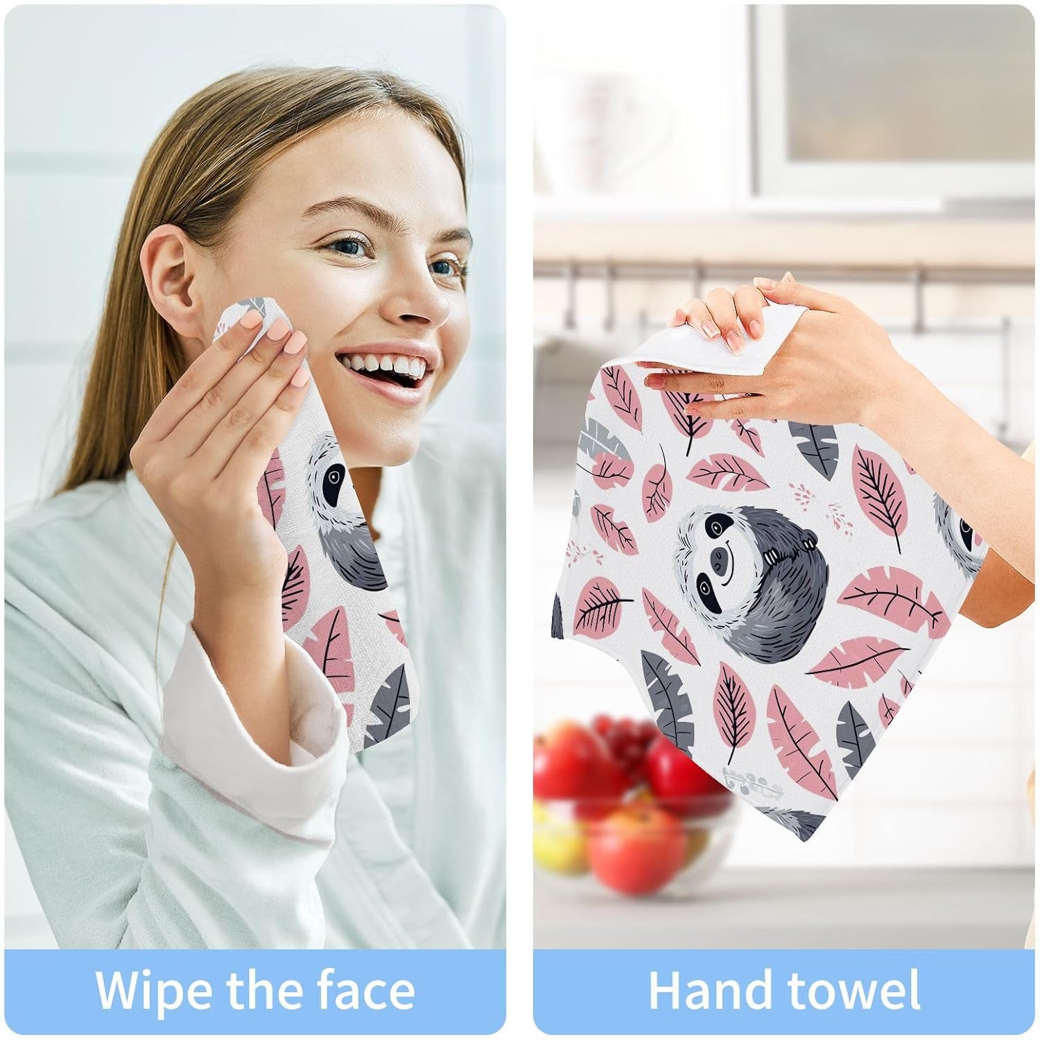 Yetatasbin Sloth Washcloths 2-Pack