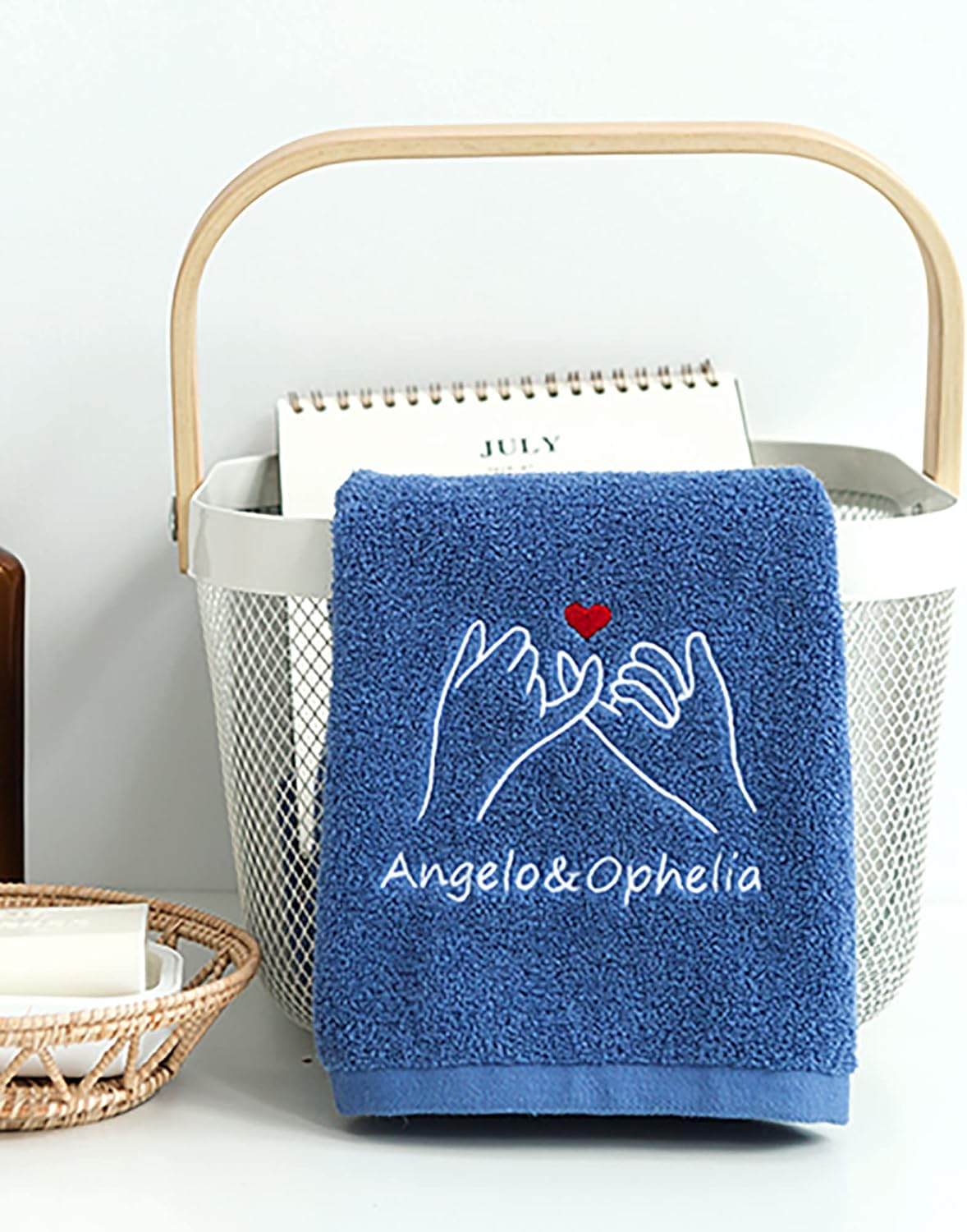 Personalized Couples Name Monogrammed Cotton Towel