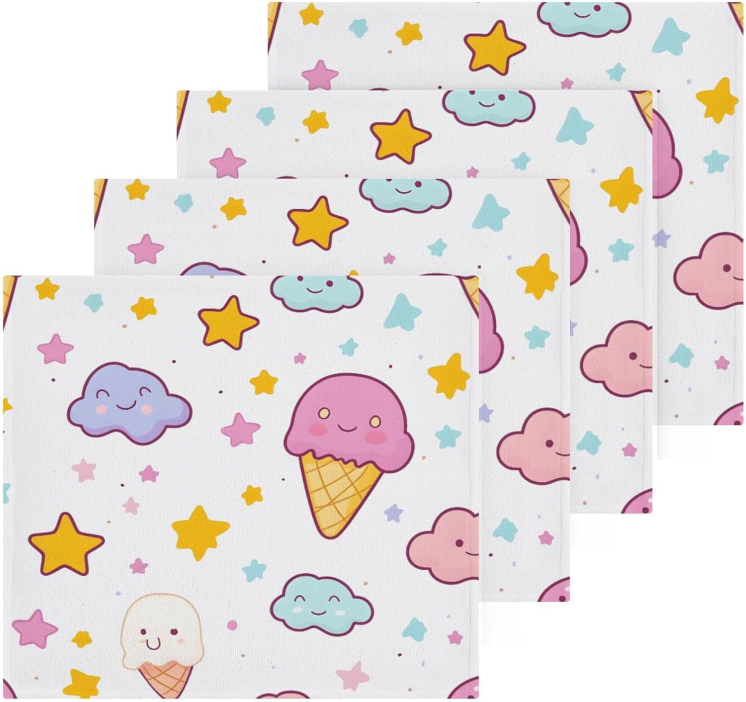 New Xigua Ice Cream Washcloth Set 2-12Pack