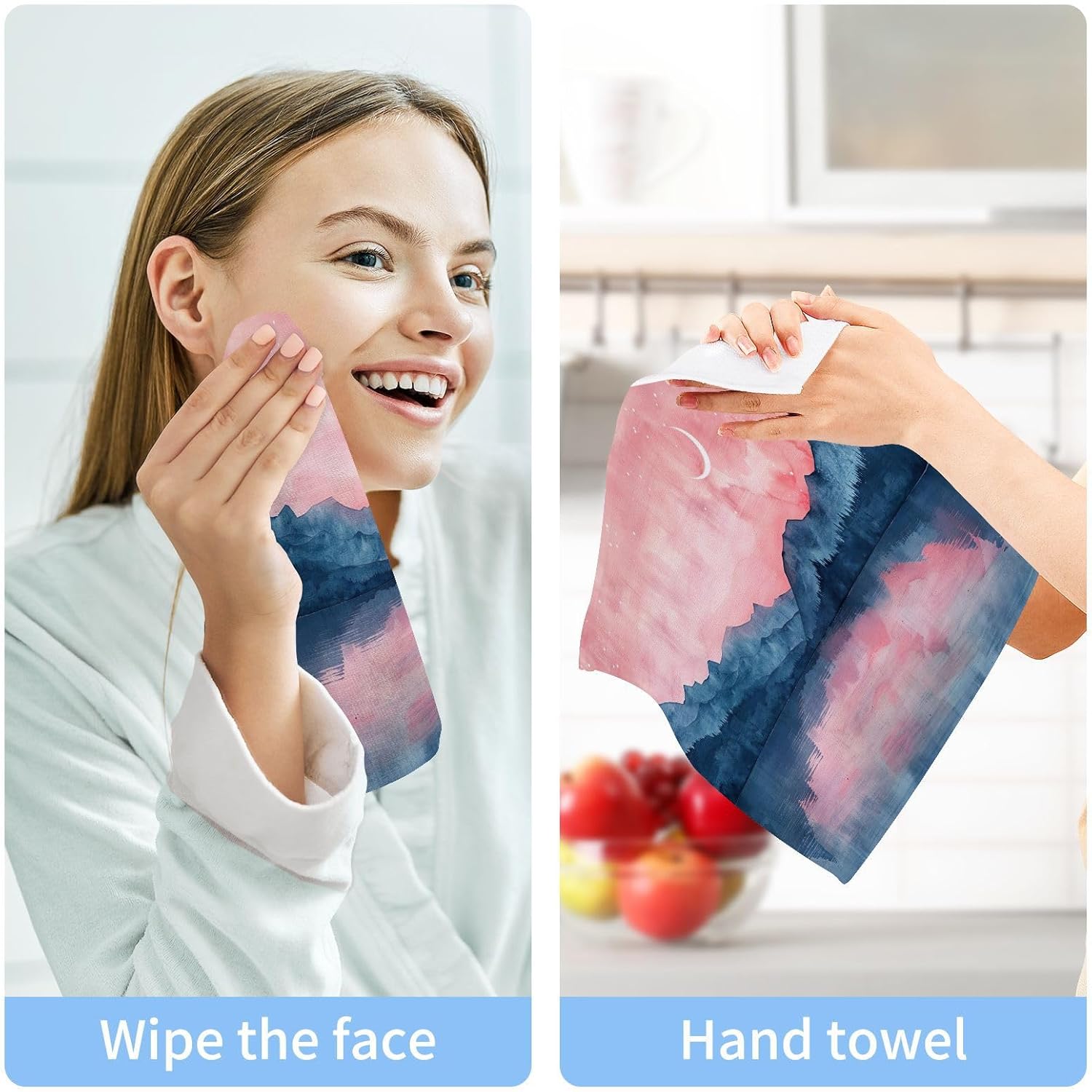Hot Pink Mountain Washcloths 2 Pack
