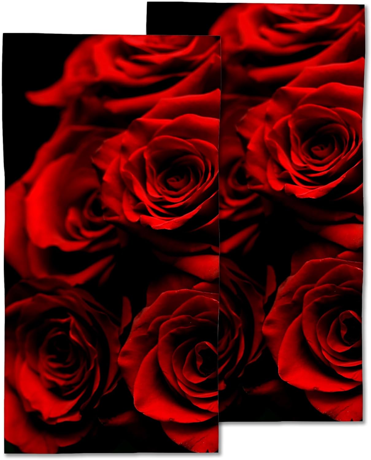 ultra-soft rose bath towels luxury polyester cotton elegant abstract red rose design