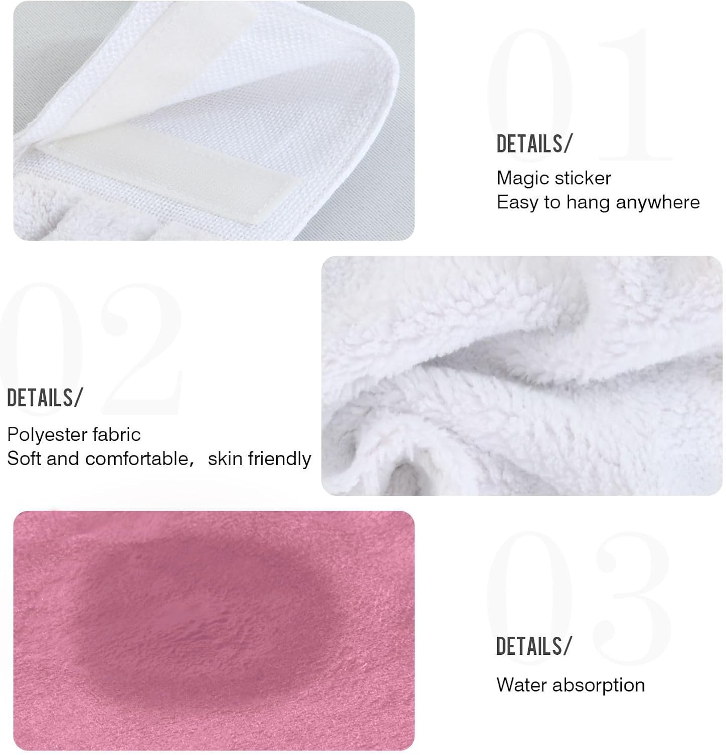 GuoChe 2 Pcs Kids Washcloths with Hanging Loops