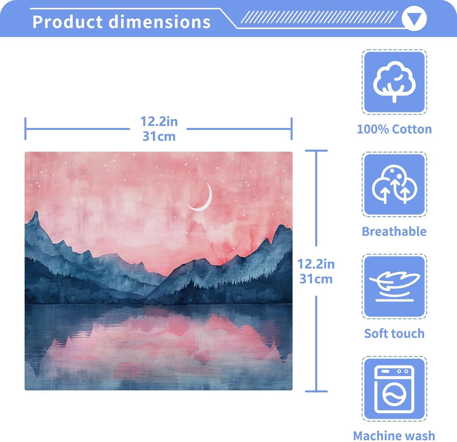 Hot Pink Mountain Washcloths 2 Pack