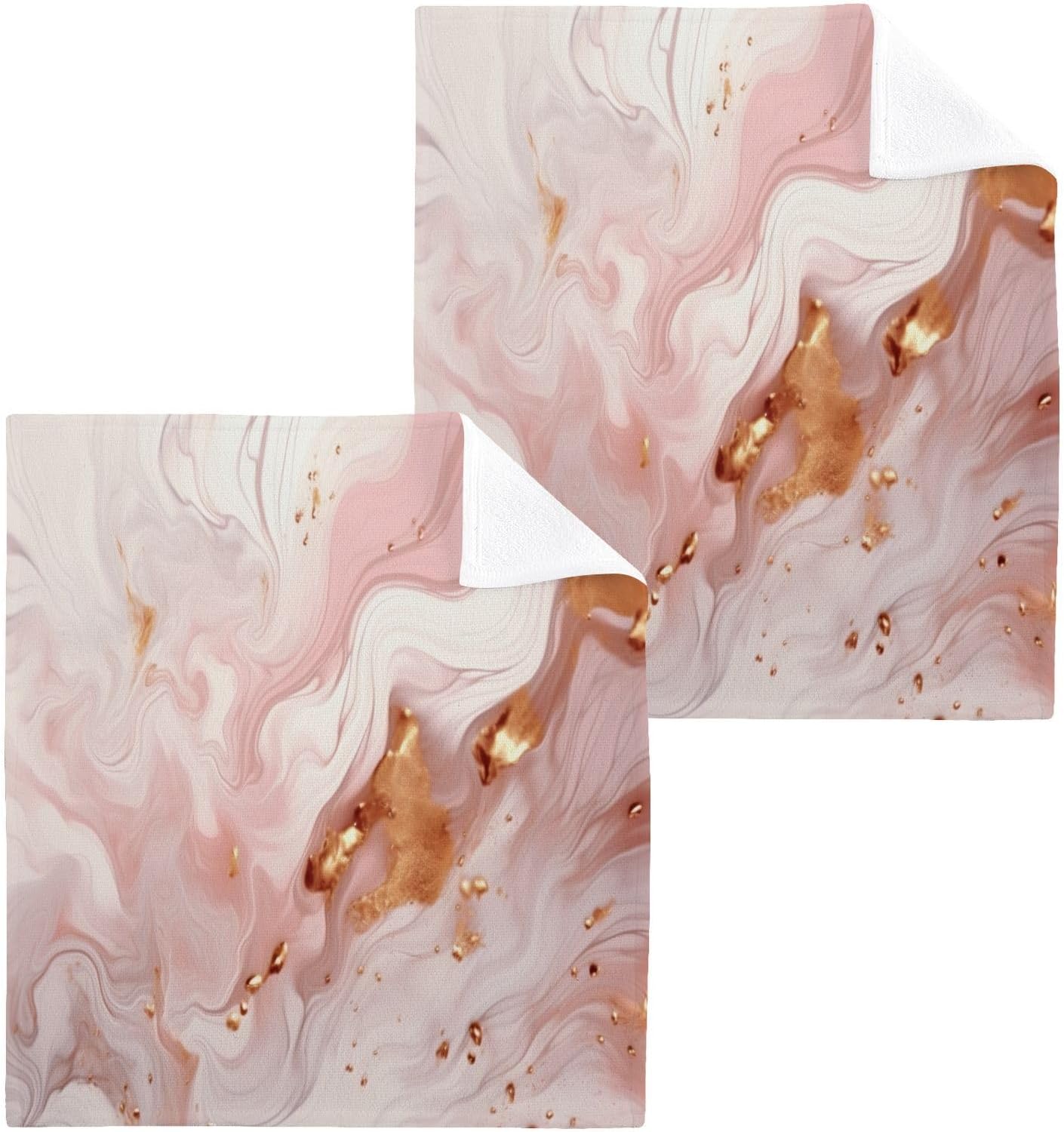 Yettastbin Pink Marble Washcloth 2 Pack