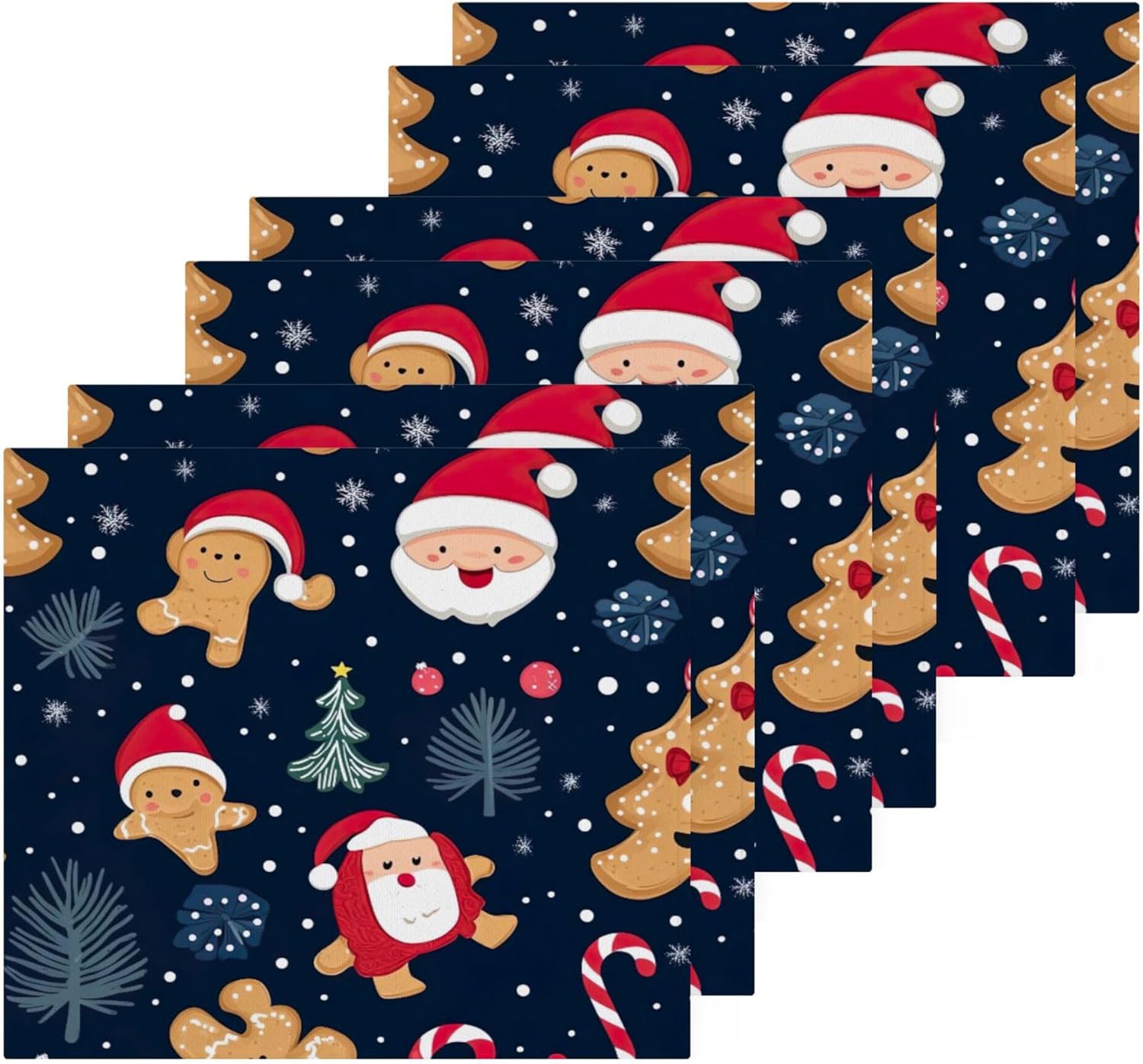 Cute Christmas Washcloth Set Multi-Purpose Fast Drying