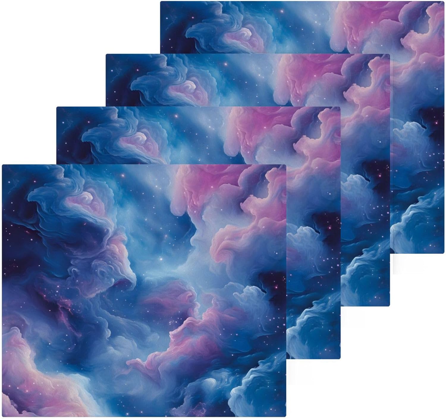 Vibrant Nebulae Washcloth Set