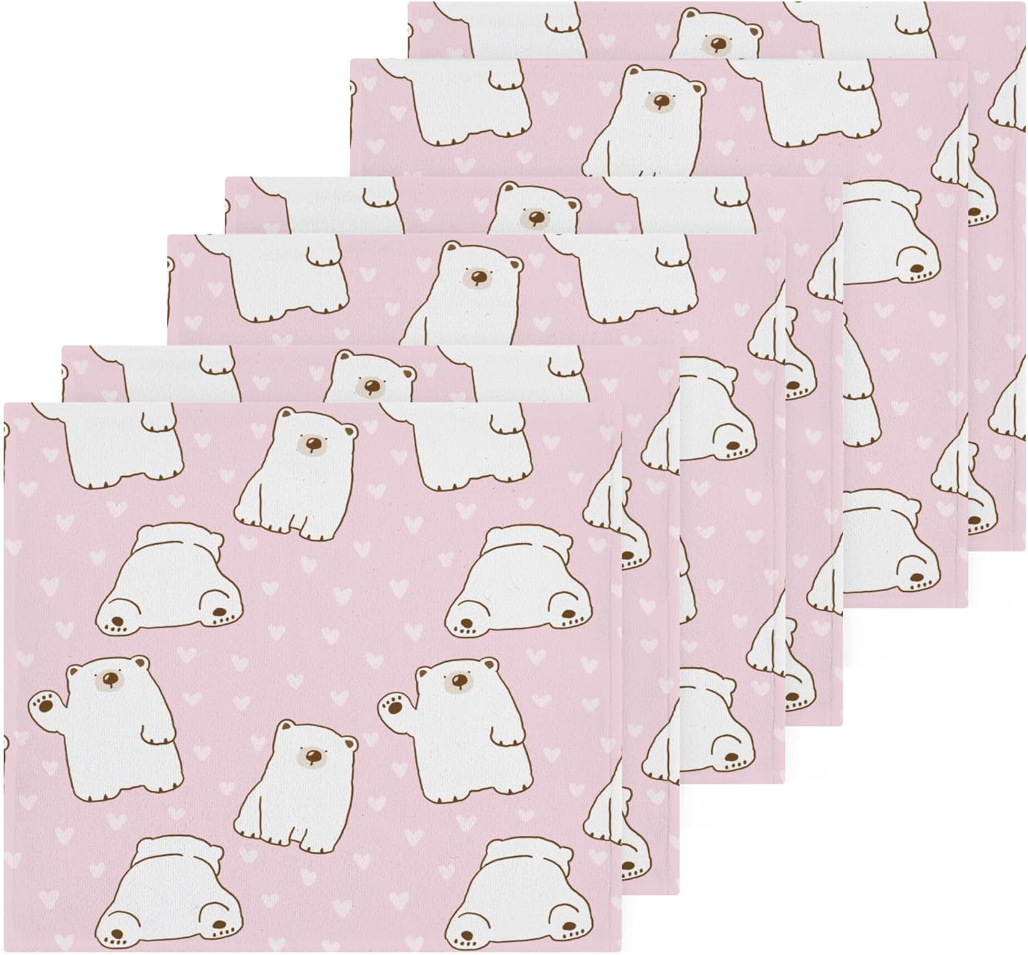Perfect Multi-Purpose Cartoon Bear Washcloths Face Hand Body Multi-Pack