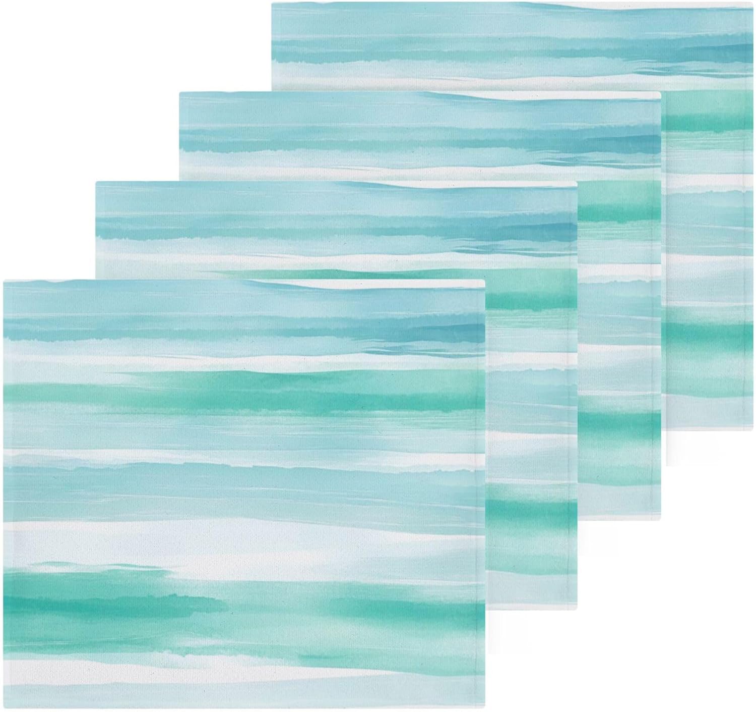 Mandarin Xigua Green Watercolor Washcloth Set