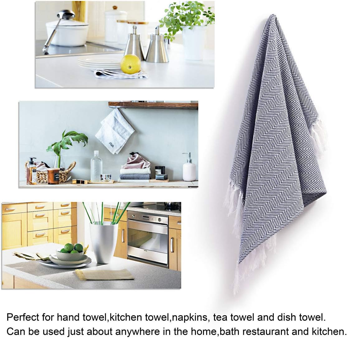 Detachable Tassels Hypoallergenic Cotton Hand Towels for Bath More 3-Pack