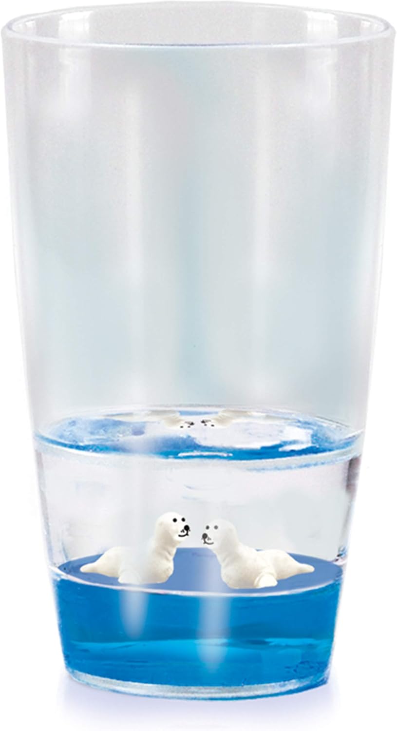 12-Piece Bamboo Seashell Tumblers with Floating Seashell Figurines