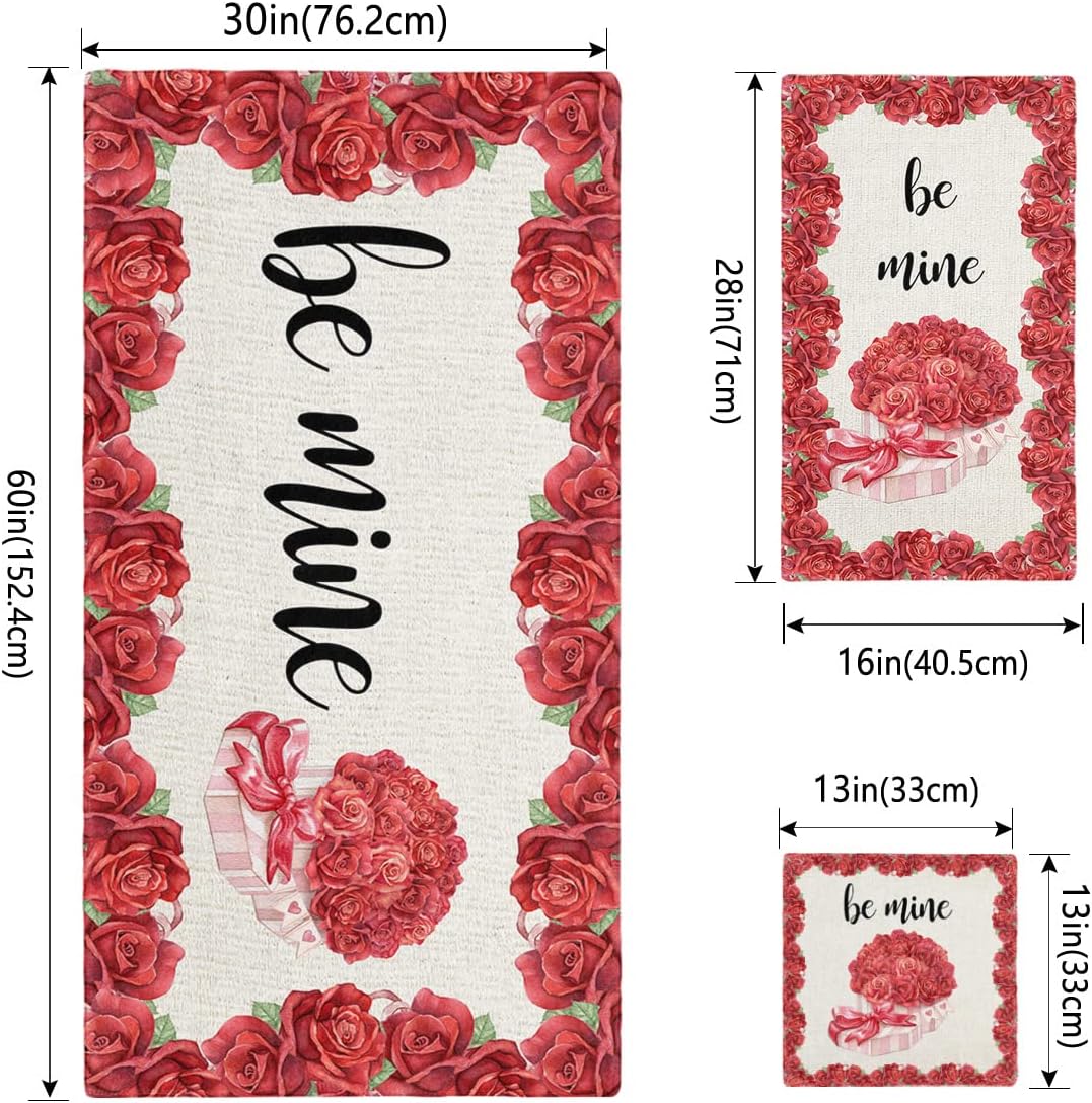 3-Pack Rose Linen Towels Set