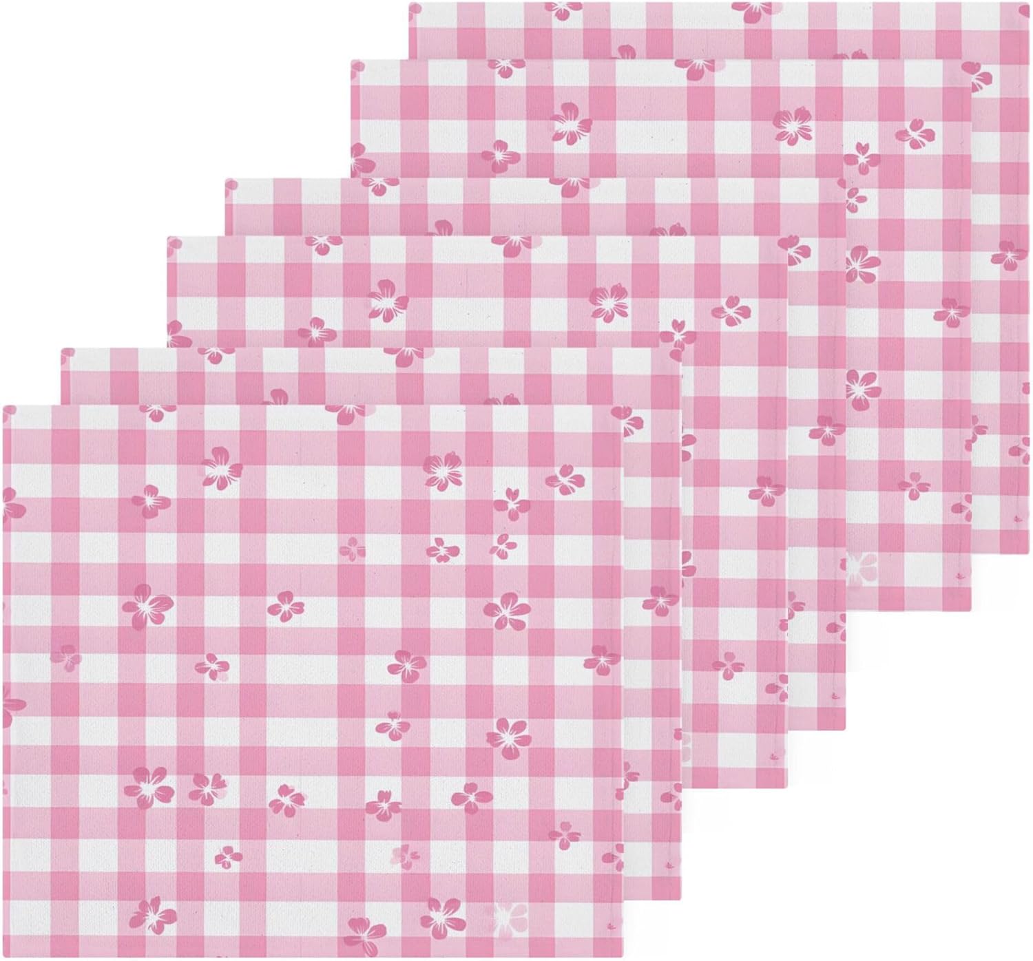 Elegant Flower-Printed Washcloth Set