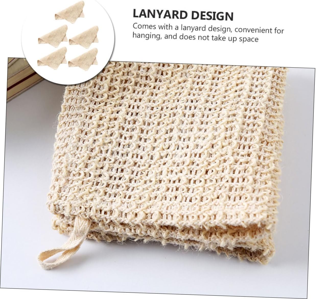 Csieeo 5pc Cotton Linen Bath Towels Set