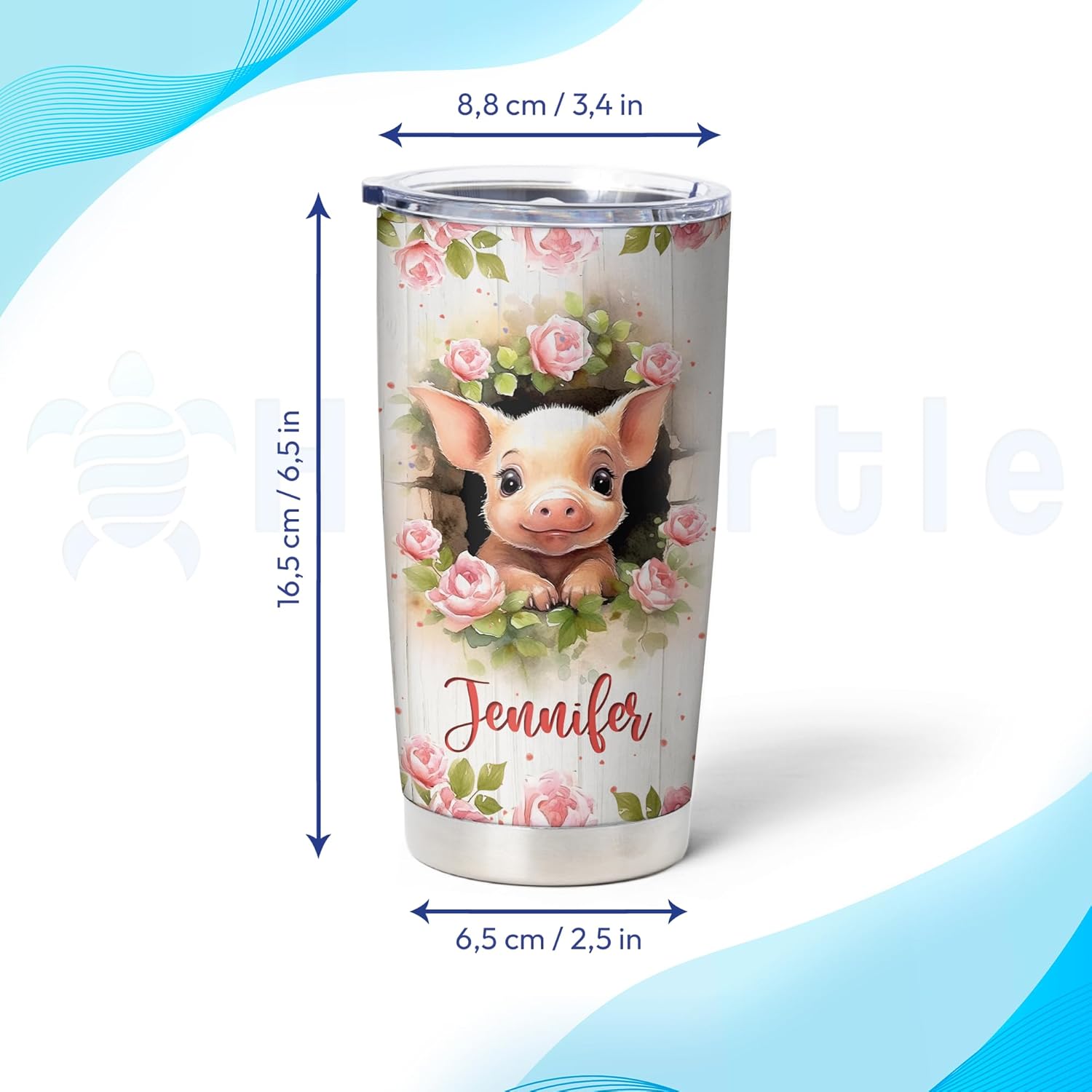 Hyturtle Personalized Stainless Steel Tumbler