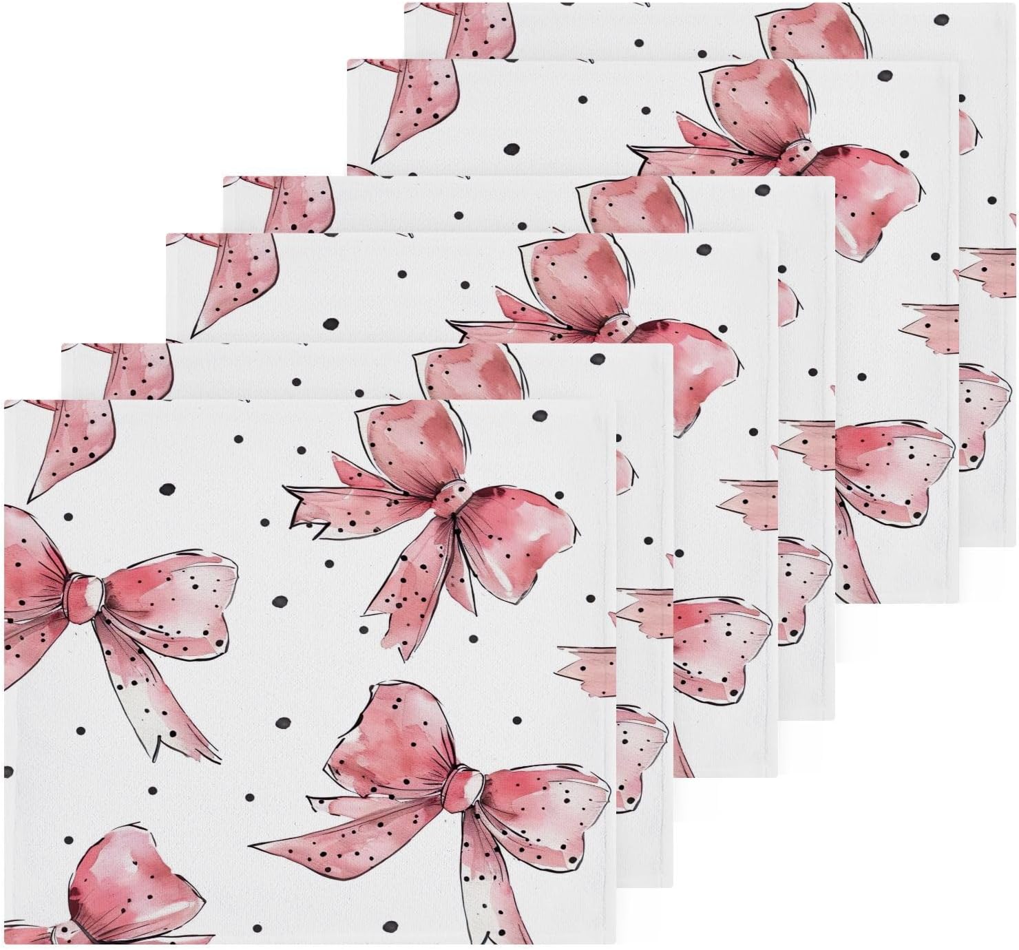 Perfectly Soft and Absorbent Pink Bow Washcloths