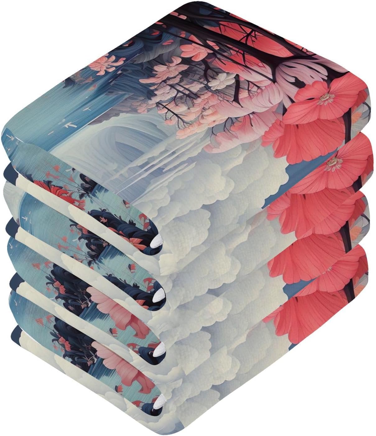 Beautiful Flower Washcloth Set