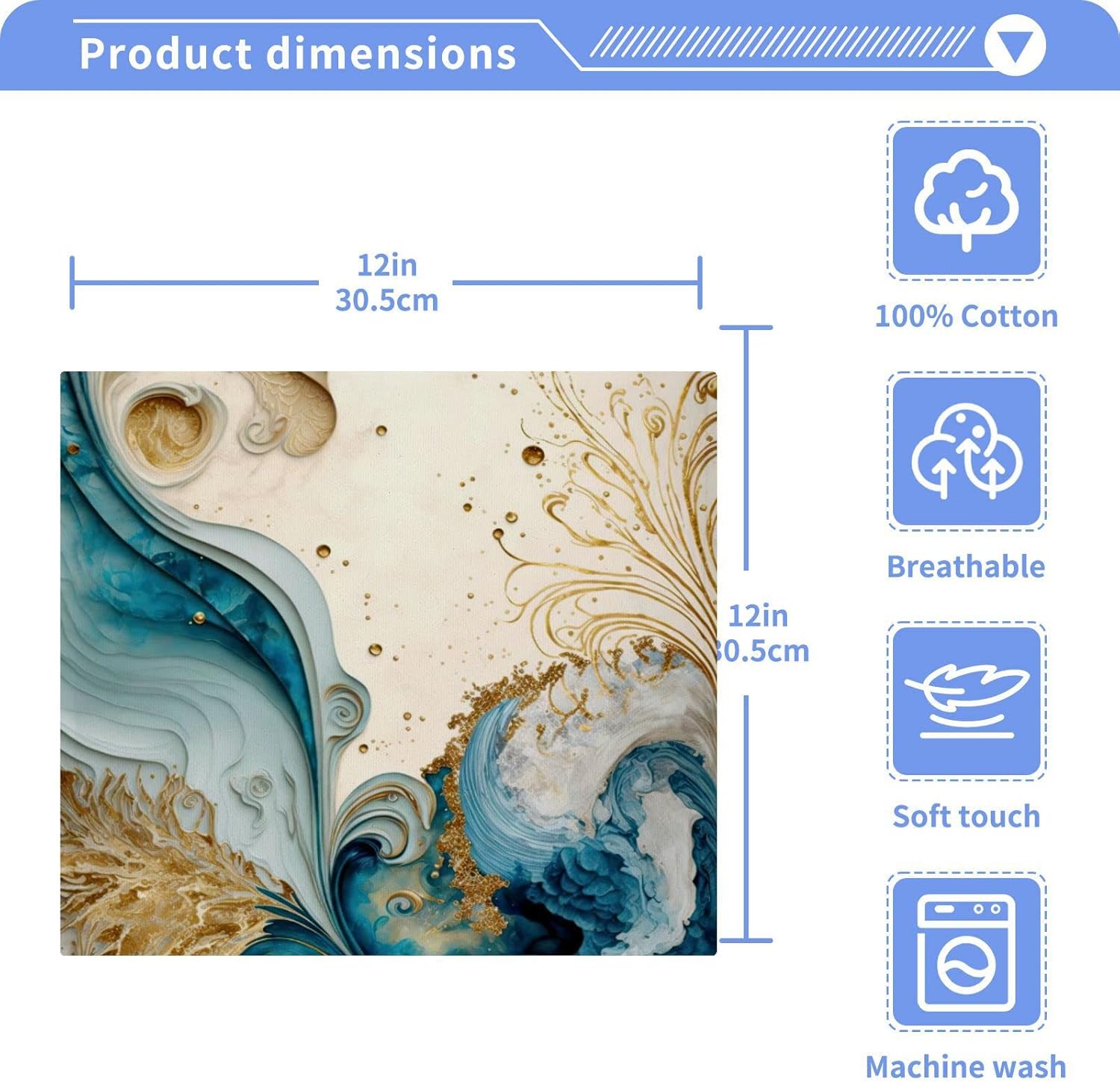 Premium 12-inch Cotton Washcloths - Soft Quick-Dry for Travel
