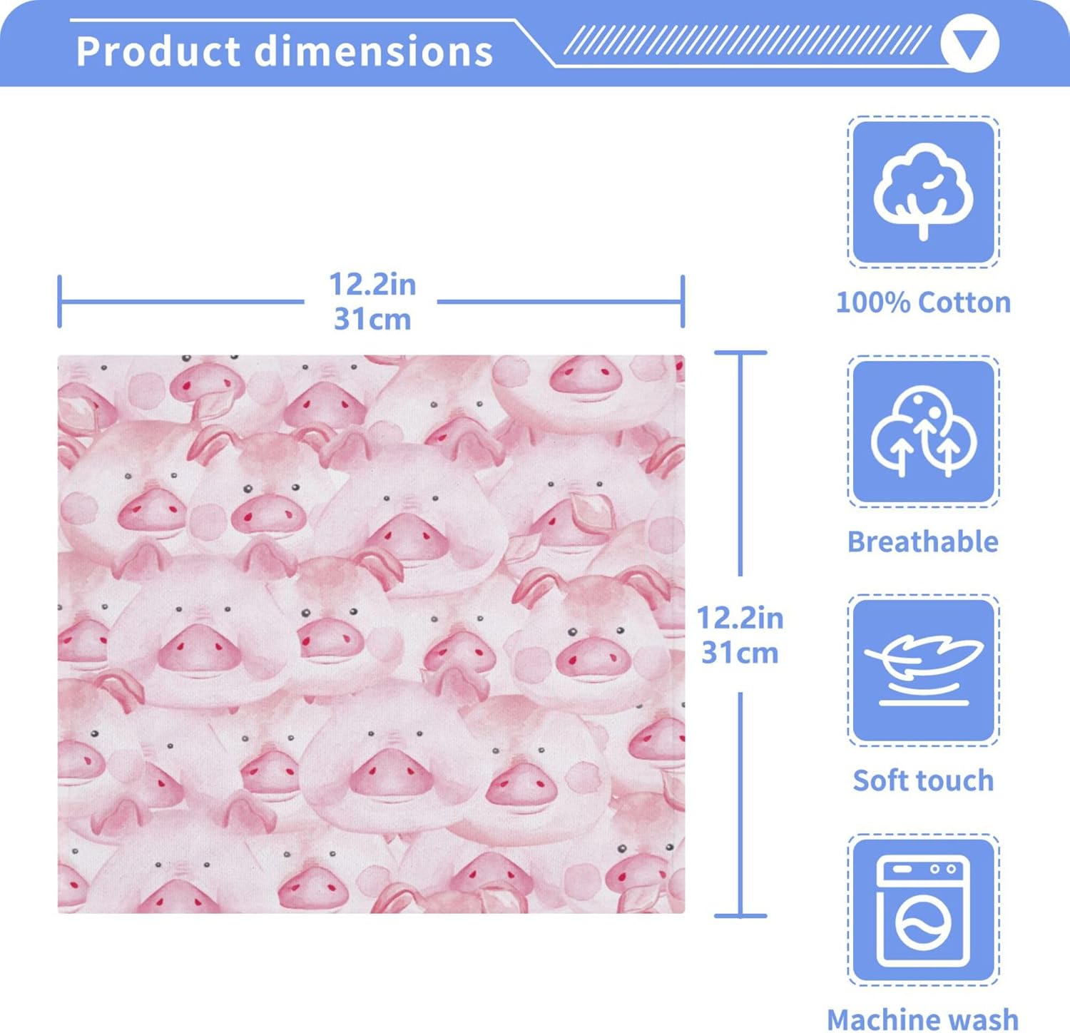 Fast Drying Pigs Washcloth Set