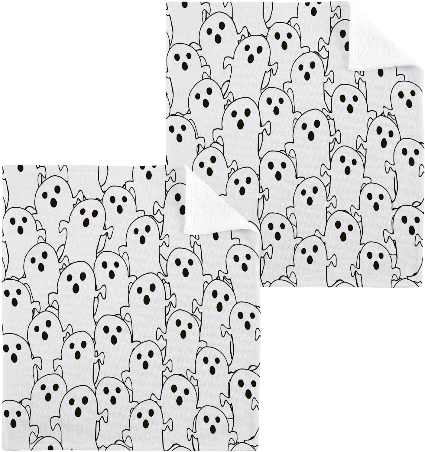 Halloween Ghost Washcloths 2 Pack