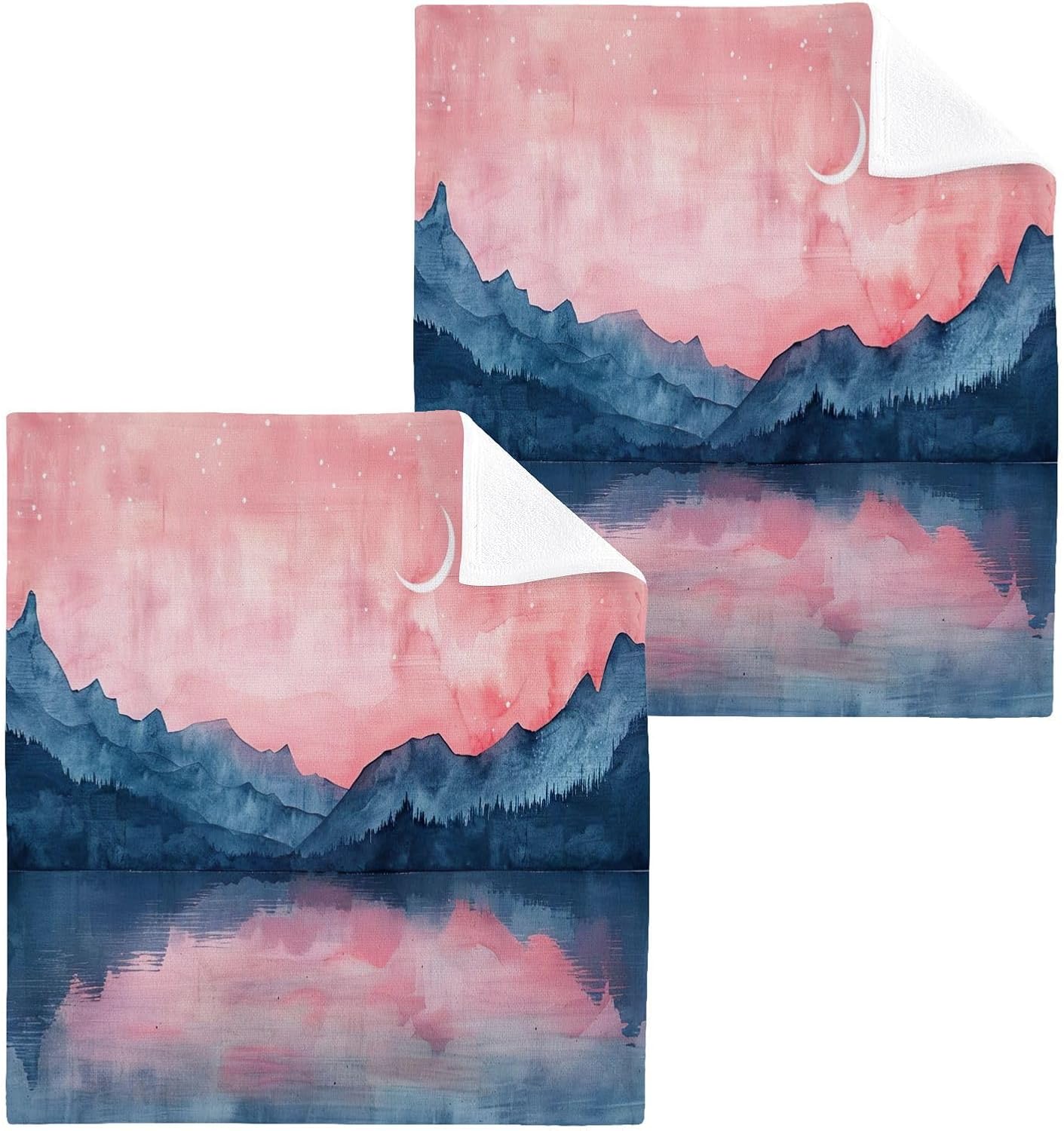 Hot Pink Mountain Washcloths 2 Pack