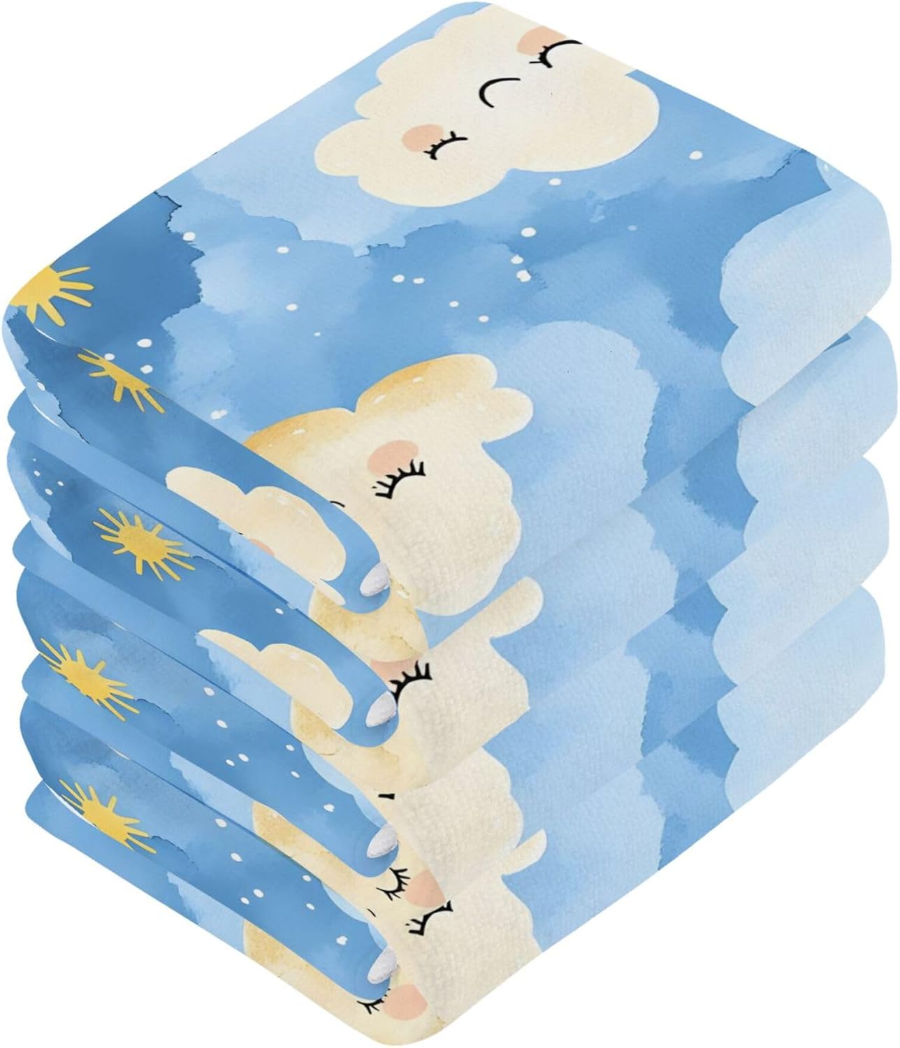 Cute Cloud Washcloth Set