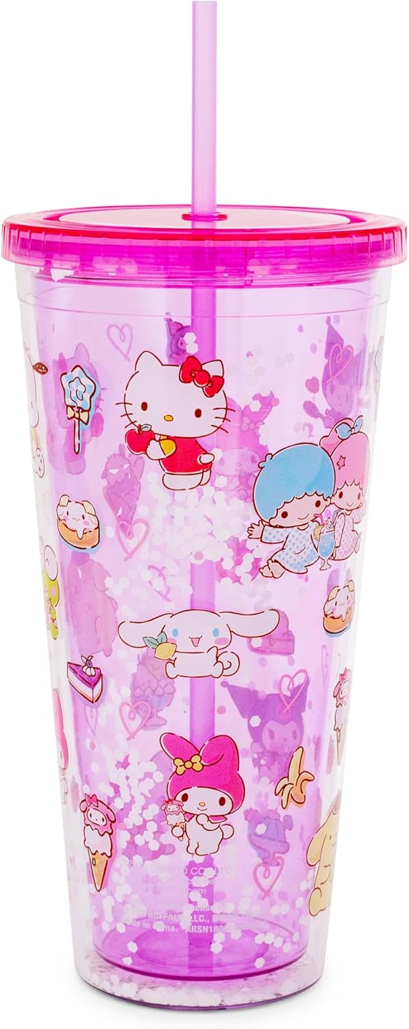 Hello Kitty Confetti Tumbler Reusable Carnival Cup
