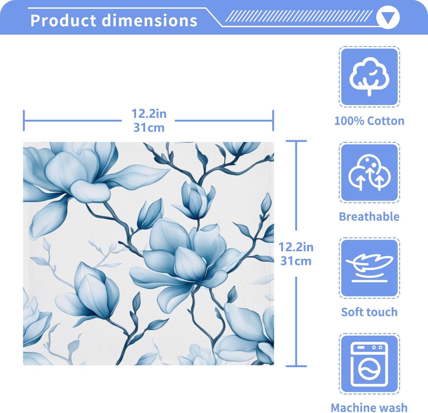 Xigua Eco-Friendly 12x12 Cotton Fast-Drying Wash Cloths for Home Travel