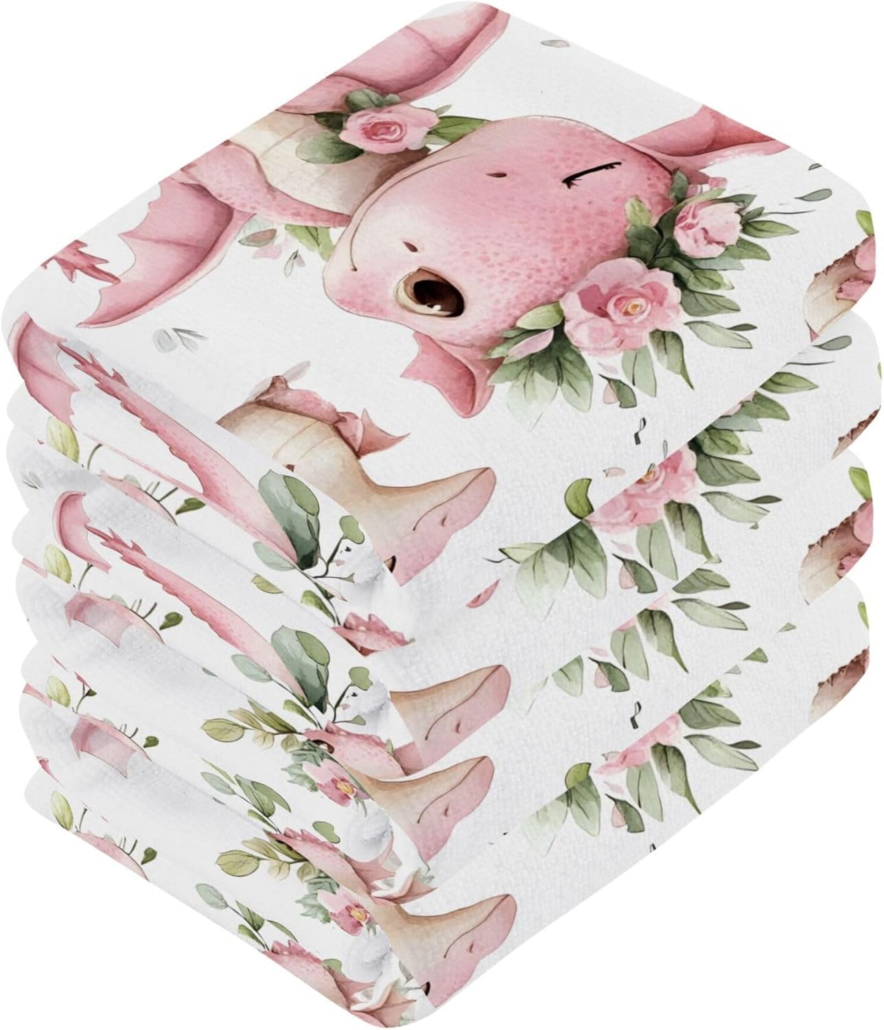 Cute Dragon Washcloth Set for Fast Drying