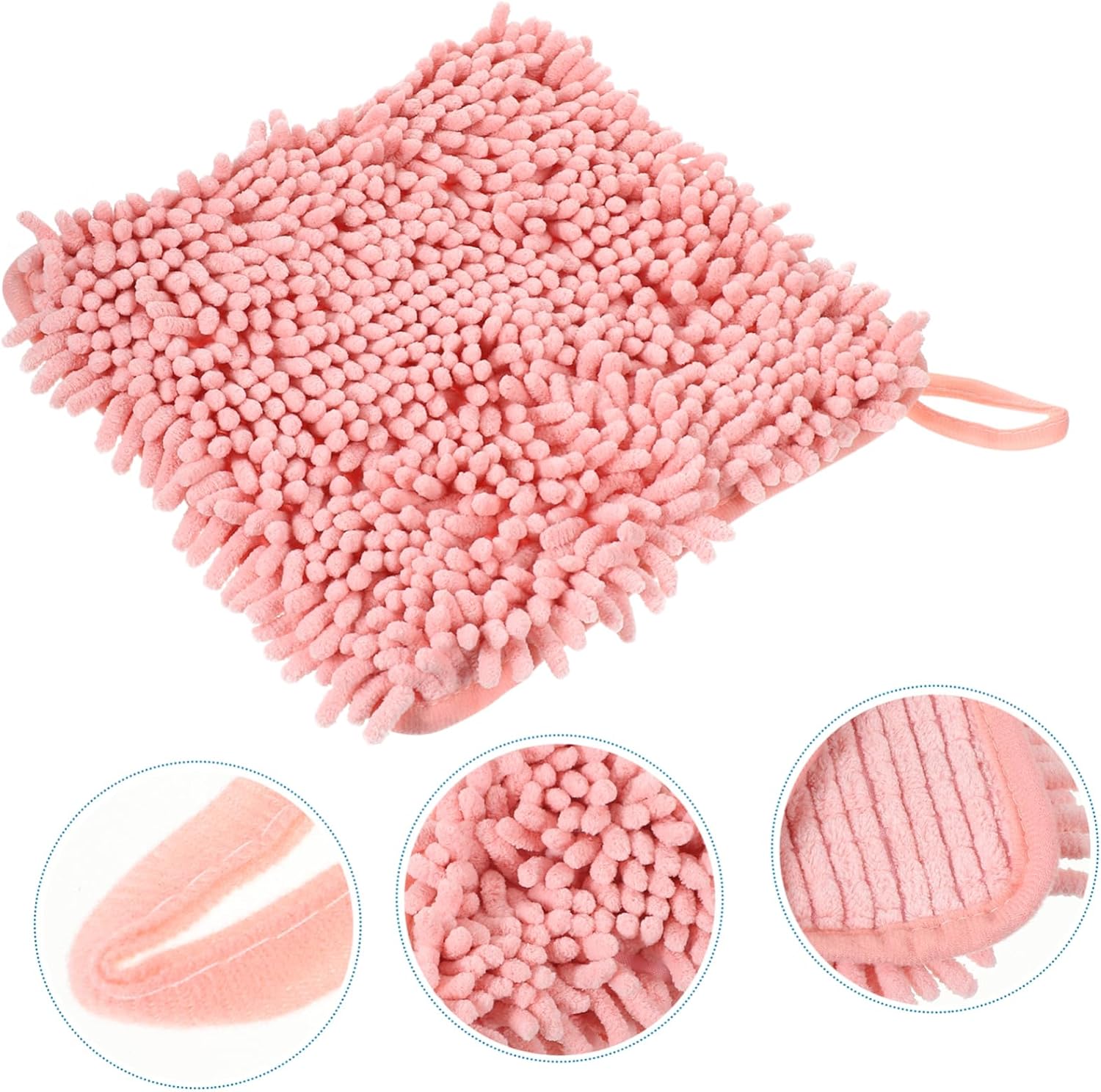 ABOOFAN Hanging Chenille Hand Towel with Lanyard