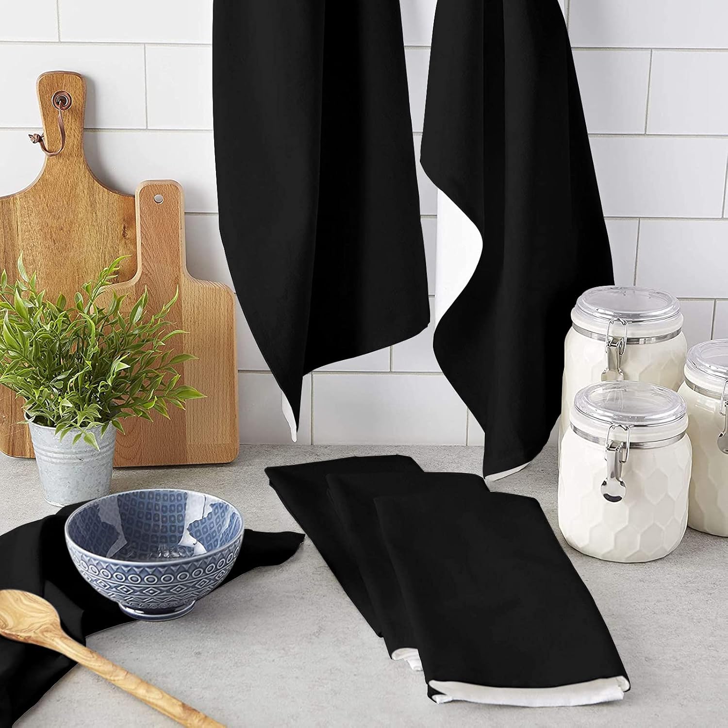 4-Pack Multi-Purpose Kitchen Towels Absorbent Durable and Easy to Dry